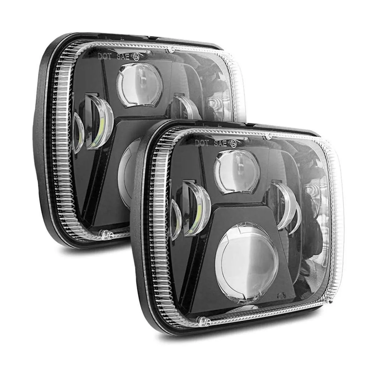 Auxbeam Faros delanteros LED de 5 x 7 7 x 6 pulgadas con_1
