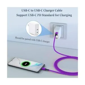 Basesailor Cable USB tipo C a C de 100 W de 10 pies2