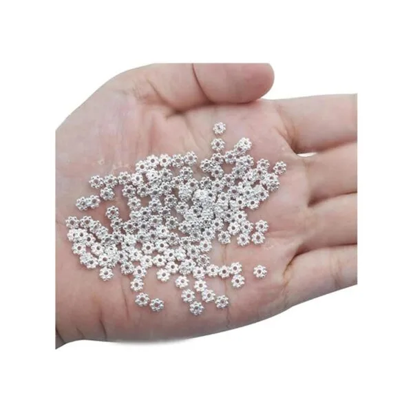 BronaGrand 500pcs Metal Daisy Spacer Beads 0.157 in para_4
