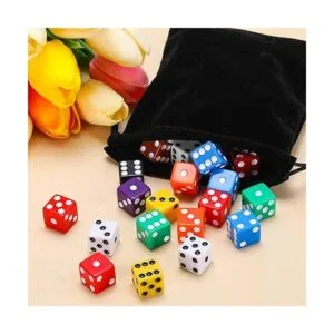 Blulu Juego de dados de 6 caras con bolsas de terciopelo_5