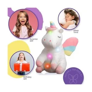 Peluche de unicornio con luces regalos de unicornio para_6