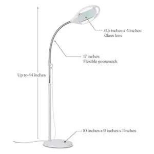 Brightech LightView Pro Lámpara de pie con aumento Lupa_2