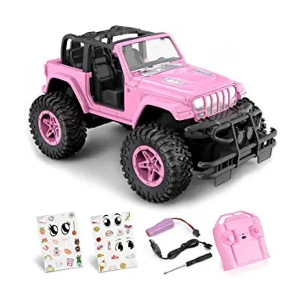 Coche de control remoto para niñas de 2.4 GHz rosa RC para_1