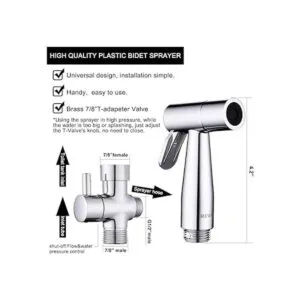 Pulverizador de mano para inodoro placa cromada REWEE