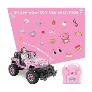 Coche de control remoto para niñas de 2.4 GHz rosa RC para_5