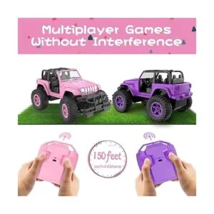 Coche de control remoto para niñas de 2.4 GHz rosa RC para_3