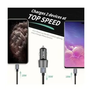 Cargador rápido USB C para automóvil compatible con_2