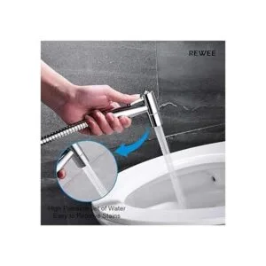 Pulverizador de mano para inodoro placa cromada REWEE