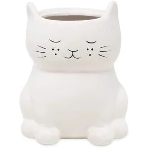 Isaac Jacobs Soporte para escobillas de cerámica blanca_3