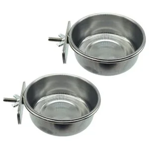 Tfwadmx Bird Feeding Dish Cups Parrot Food Bowl Clamp_1
