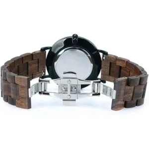 BEWELL Relojes de madera para hombres y mujeres reloj de_5