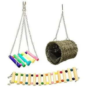 Leeko Hamster para mascotas juego de juguetes para colgar