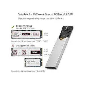 SSK aluminio M.2 NVME SSD Adaptador de caja USB 3.1 Gen_6
