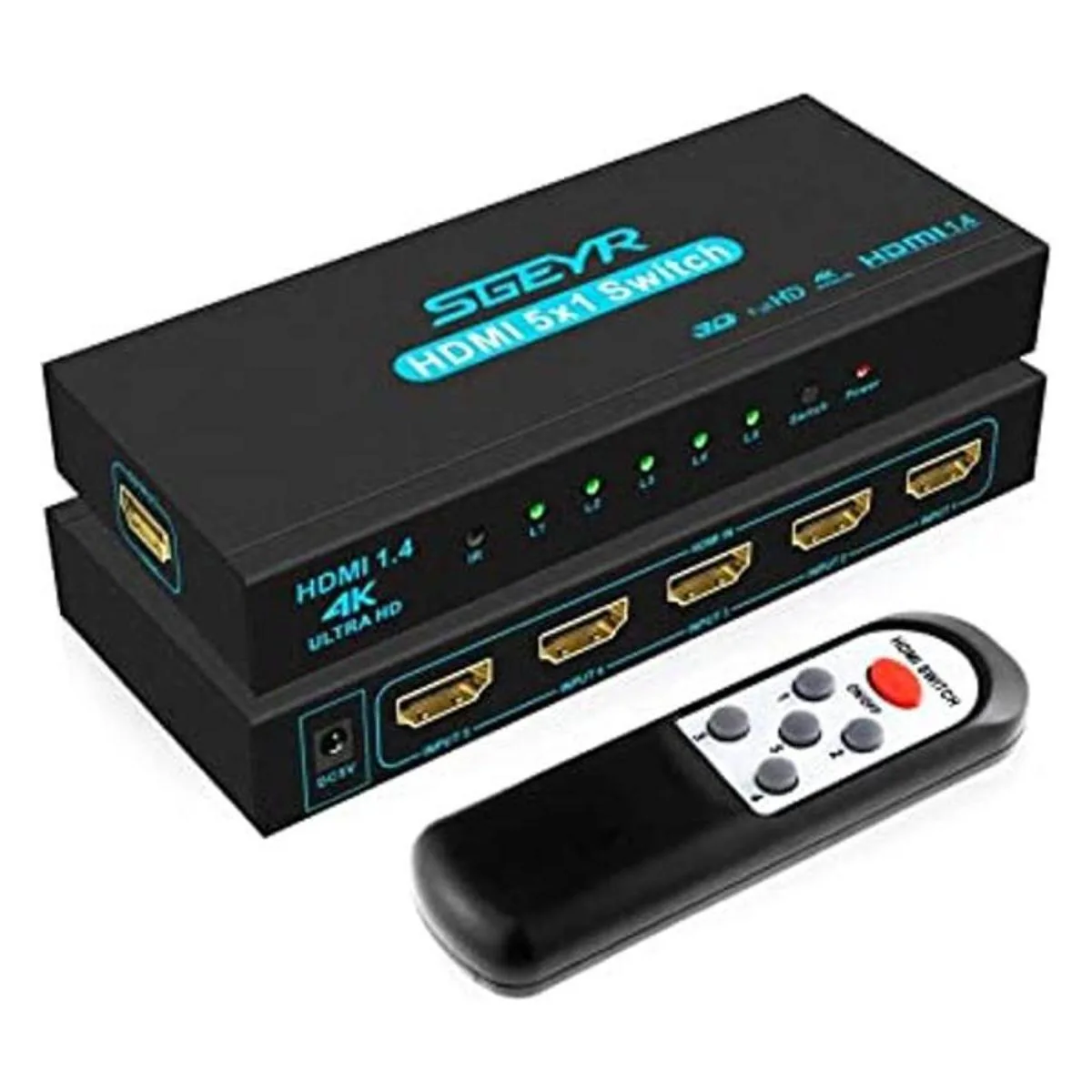 Conmutador HDMI SGEYR 5x1 HDMI 5 en 1 salida selector de_1