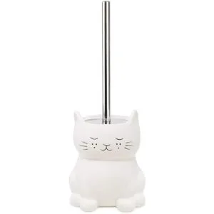 Isaac Jacobs Soporte para escobillas de cerámica blanca_2