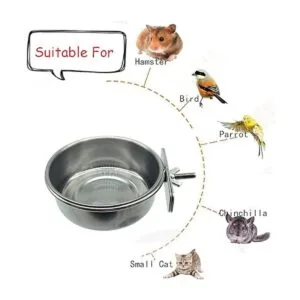 Tfwadmx Bird Feeding Dish Cups Parrot Food Bowl Clamp_6