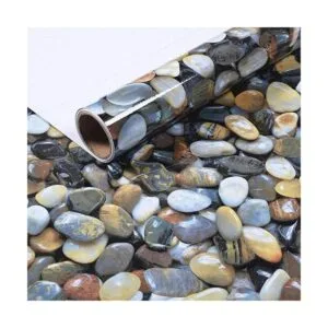 Papel adhesivo de adoquines 3D de vinilo para encimera de_5