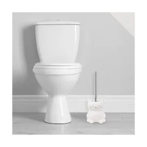 Isaac Jacobs Soporte para escobillas de cerámica blanca_6