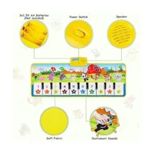 M SANMERSEN Tapete para piano 39.5 x 14 pulgadas tapete_3