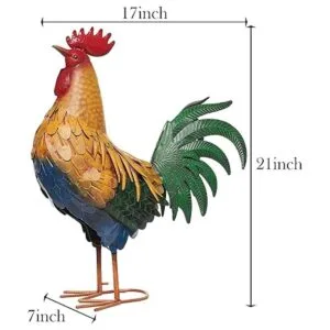 TERESAS COLLECTIONS Estatuas de jardín de gallo de metal