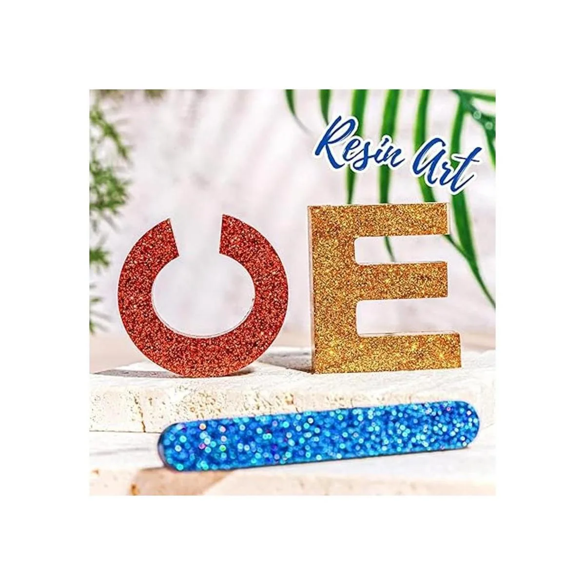 LEOBRO Paquete de 18 con purpurina tarro de resina con_4