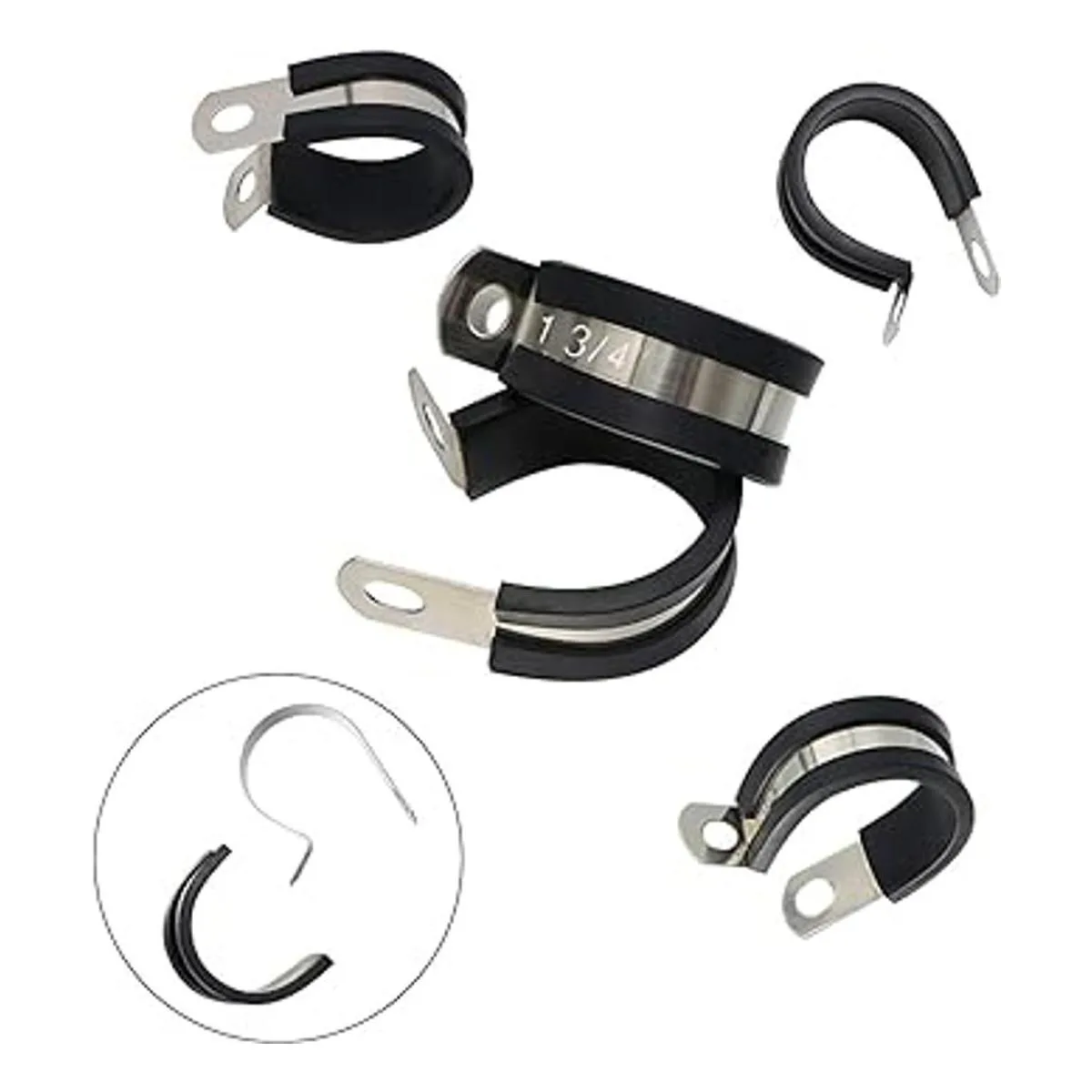 Abrazaderas de cable de acero inoxidable acolchadas de_4