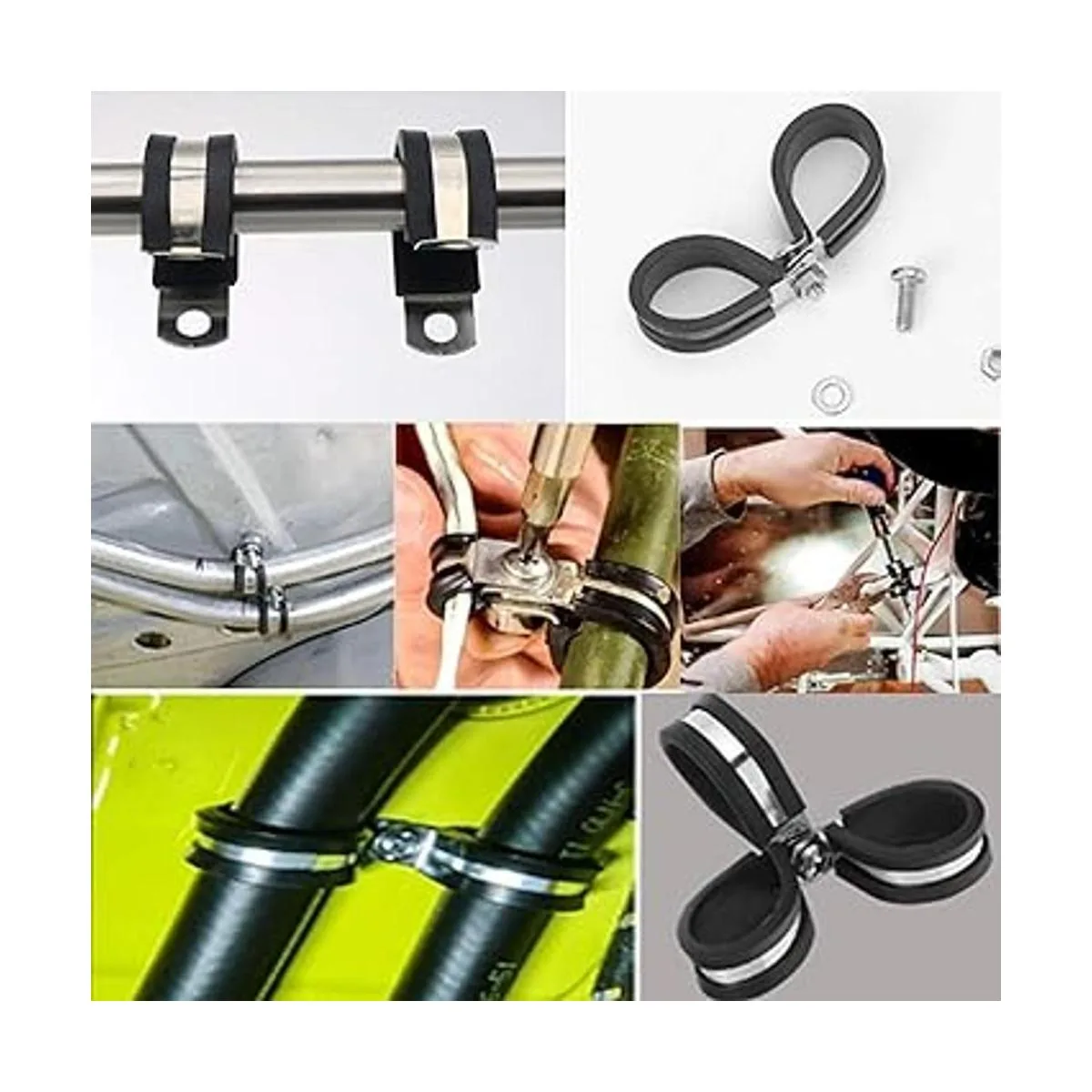 Abrazaderas de cable de acero inoxidable acolchadas de_6