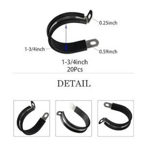 Abrazaderas de cable de acero inoxidable acolchadas de_2