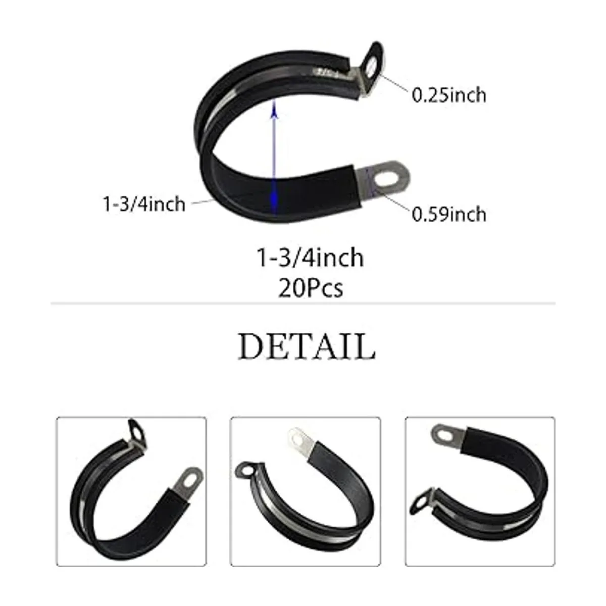 Abrazaderas de cable de acero inoxidable acolchadas de_2