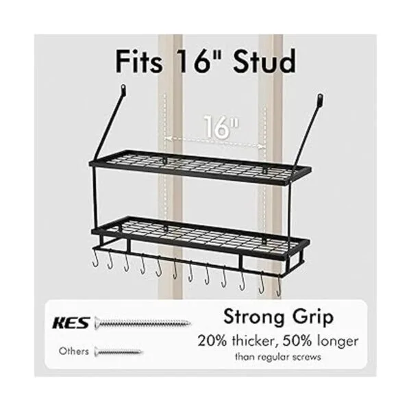KES KUR215S75BBK Estante colgante montado para_5