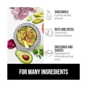 Gorilla Grip Juego de mortero y maja de granito_4