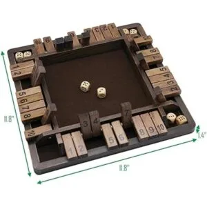 Juegoal Juego de dados de madera Shut The Box para 14_4