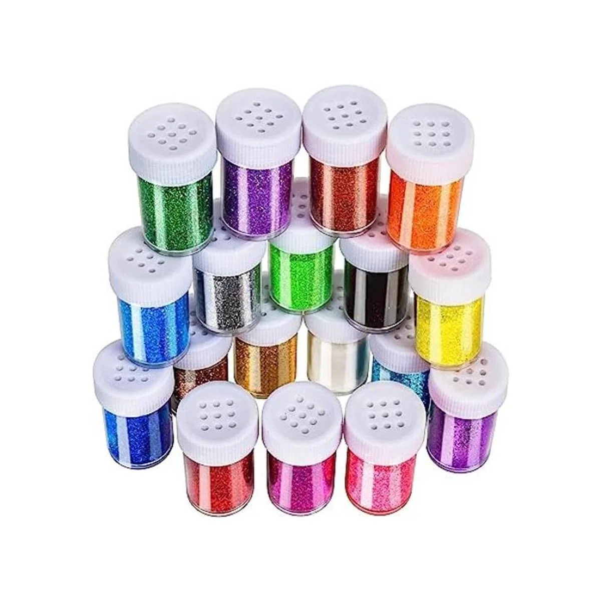 LEOBRO Paquete de 18 con purpurina tarro de resina con_1