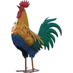 TERESAS COLLECTIONS Estatuas de jardín de gallo de metal