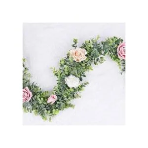 Lvydec Paquete de 2 guirnaldas artificiales de eucalipto_6