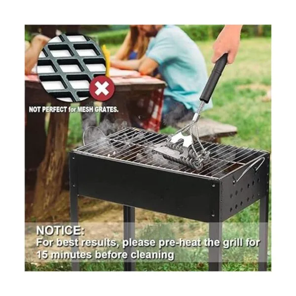 Cepillo Grillart para parrilla sin cerdas y raspador