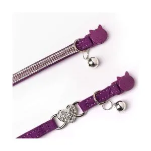 BoomBone Collar de gato con diamantes de imitación_4