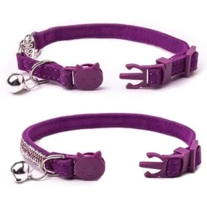 BoomBone Collar de gato con diamantes de imitación_3