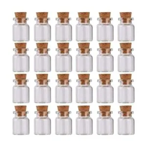 MaxMau 24 juegos de botellas pequeñas de vidrio de 0.2 fl_1