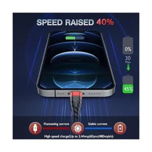 OIITH Cable de carga largo para iPhone con certificación_2