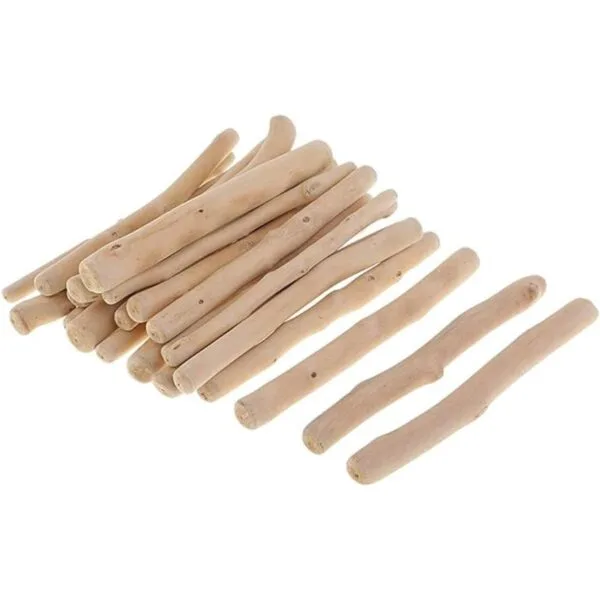 Prettyia Palitos de madera flotante naturales de 8.82 oz y
