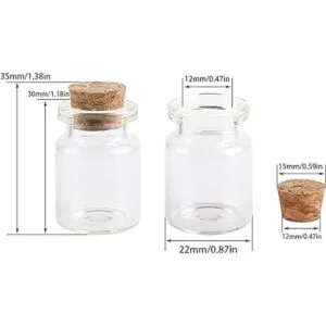 MaxMau 24 juegos de botellas pequeñas de vidrio de 0.2 fl_2