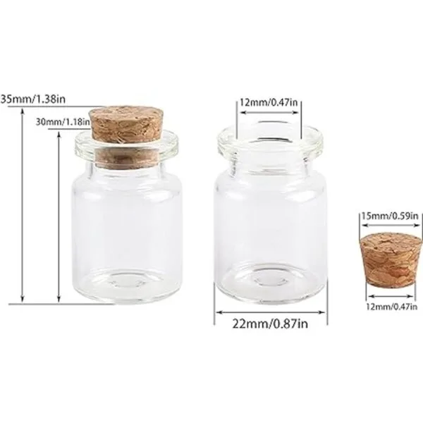 MaxMau 24 juegos de botellas pequeñas de vidrio de 0.2 fl_2