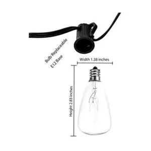 Romasaty Paquete de 25 bombillas ST35 de repuesto Edison