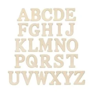 26 letras del alfabeto de madera para manualidades ABC de