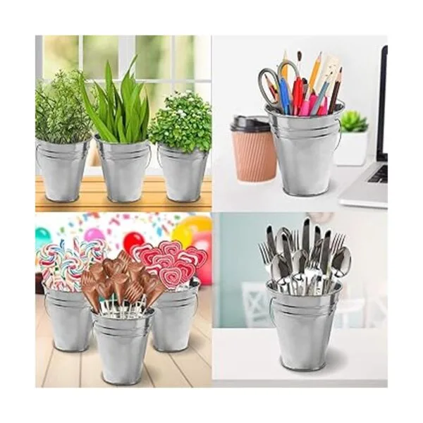 ArtCreativity Cubos de metal galvanizado grandes con asas_4