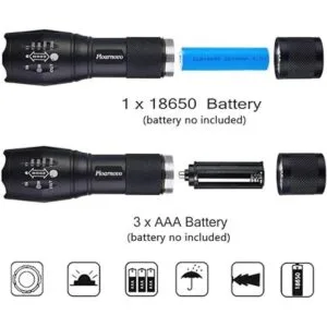 Linterna de caza verde verde LED linterna verde luz de_3