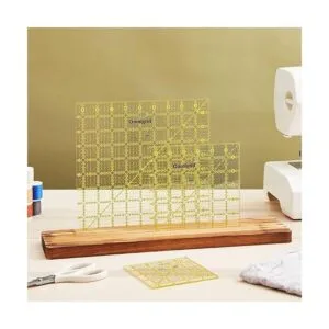 Soporte de regla de acolchado de madera de 5 ranuras y_2