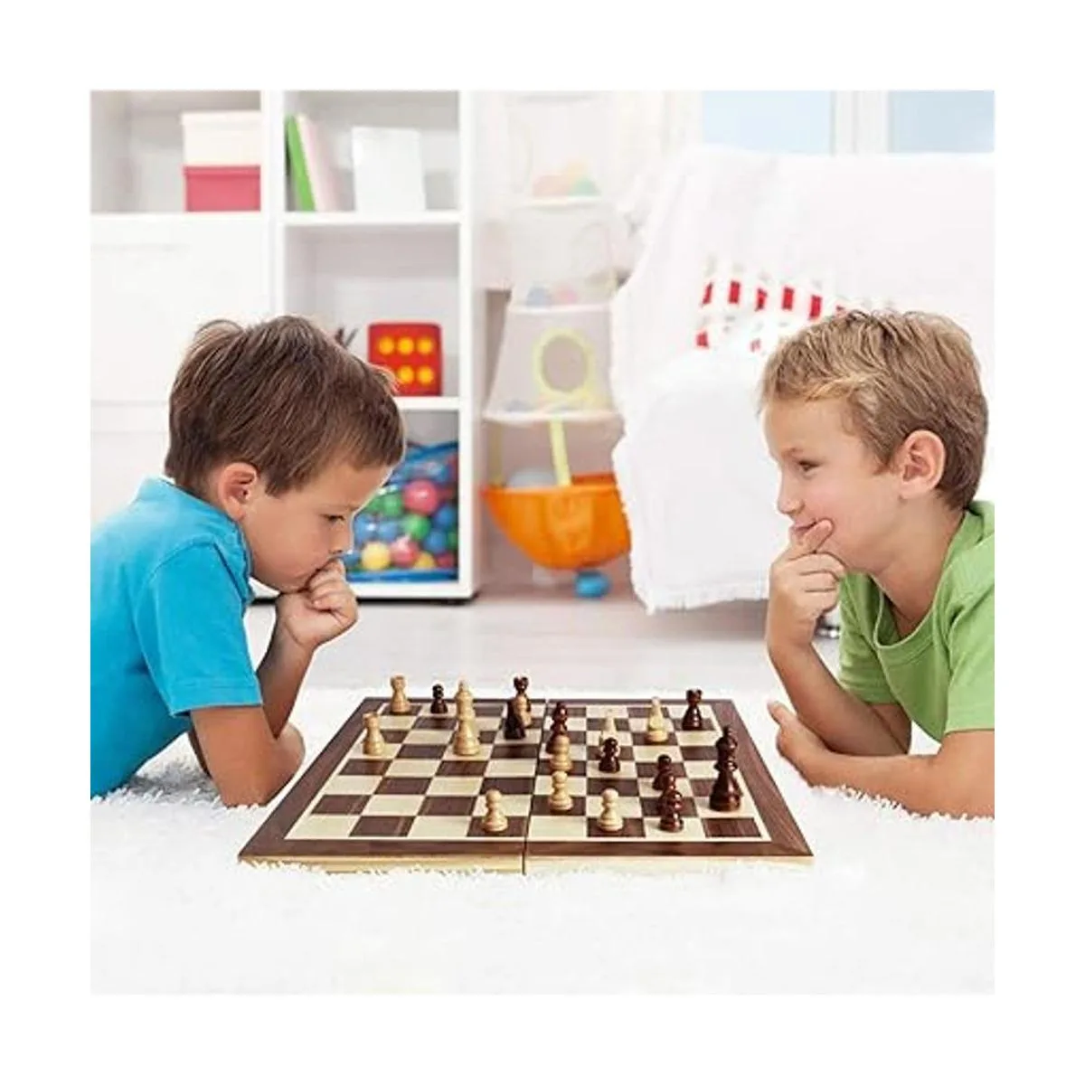 ASNEY Juego de ajedrez magnético mejorado juego de mesa_5