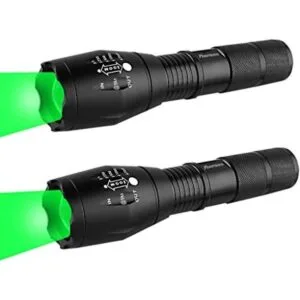 Linterna de caza verde verde LED linterna verde luz de_1